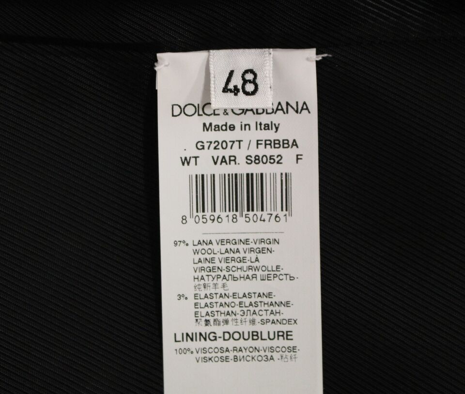 Dolce & Gabbana Gray Striped Wool Logo Vest Gilet Weste Dolce & Gabbana