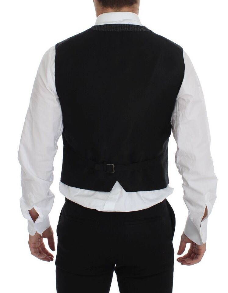 Dolce & Gabbana Gray Wool Blend Vest Gilet Weste Dolce & Gabbana