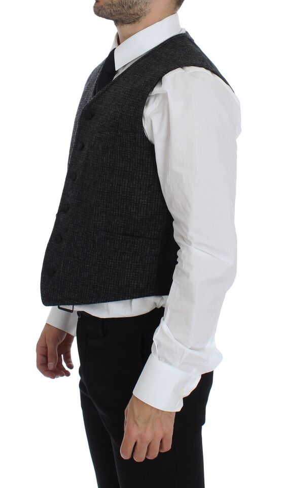 Dolce & Gabbana Gray Wool Blend Vest Gilet Weste Dolce & Gabbana