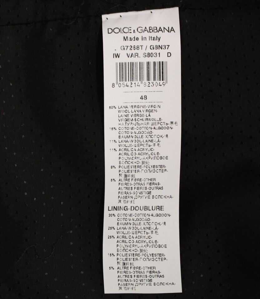 Dolce & Gabbana Gray Wool Blend Logo Vest Gilet Weste Dolce & Gabbana