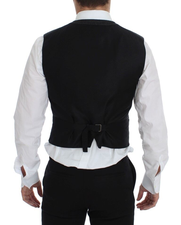Dolce & Gabbana Gray Wool Blend Vest Gilet Weste Dolce & Gabbana