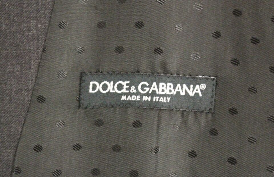 Dolce & Gabbana Gray Wool Formal Dress Vest Gilet Weste Dolce & Gabbana