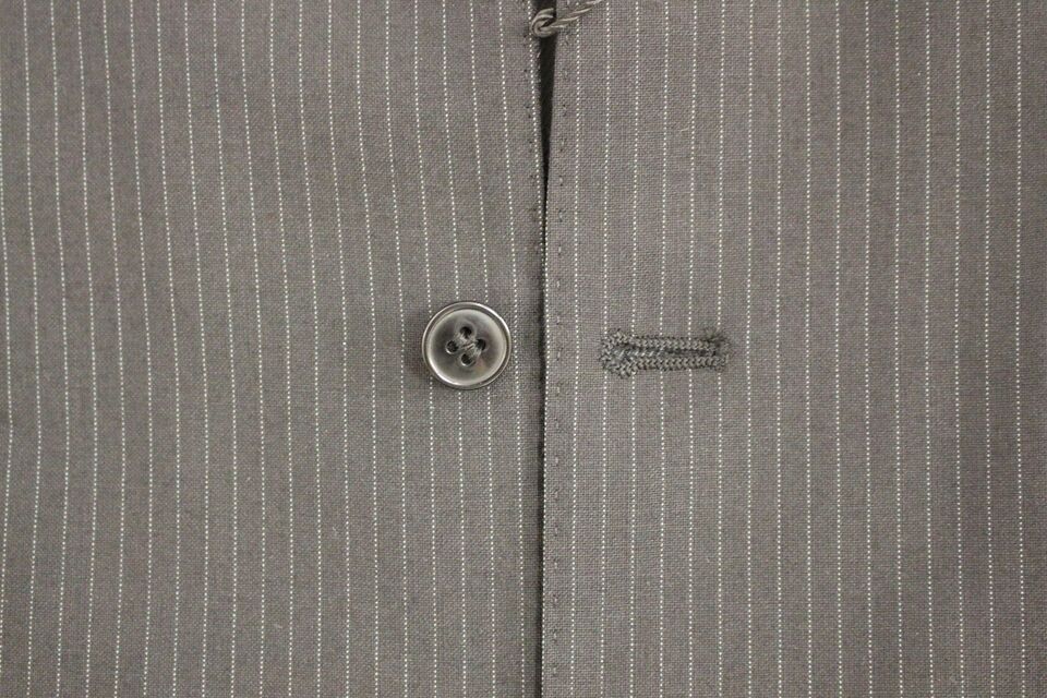 Dolce & Gabbana Black Striped Wool Single Breasted Vest Dolce & Gabbana