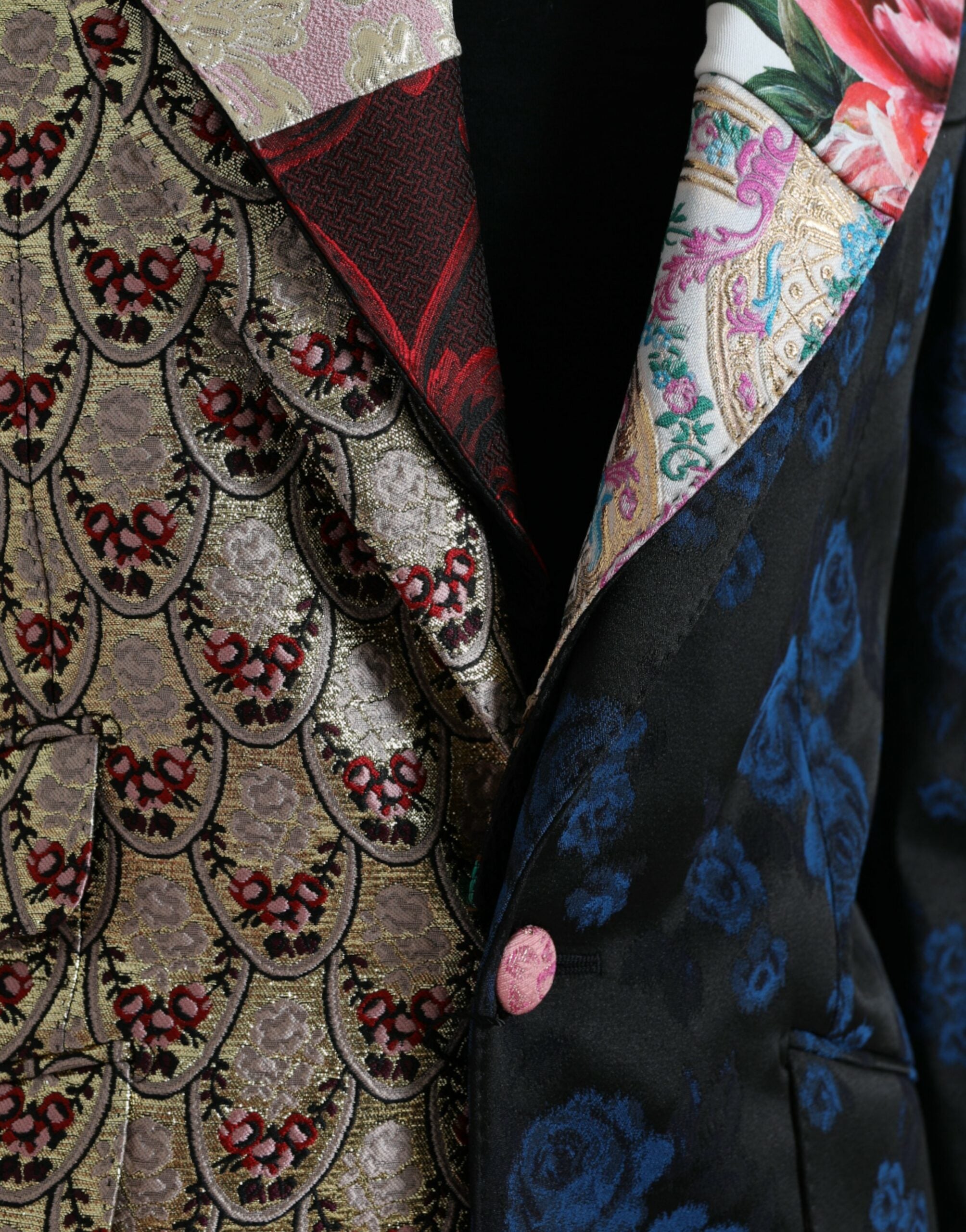 Dolce & Gabbana Multicolor Floral Patchwork Jacquard Jacket Dolce & Gabbana