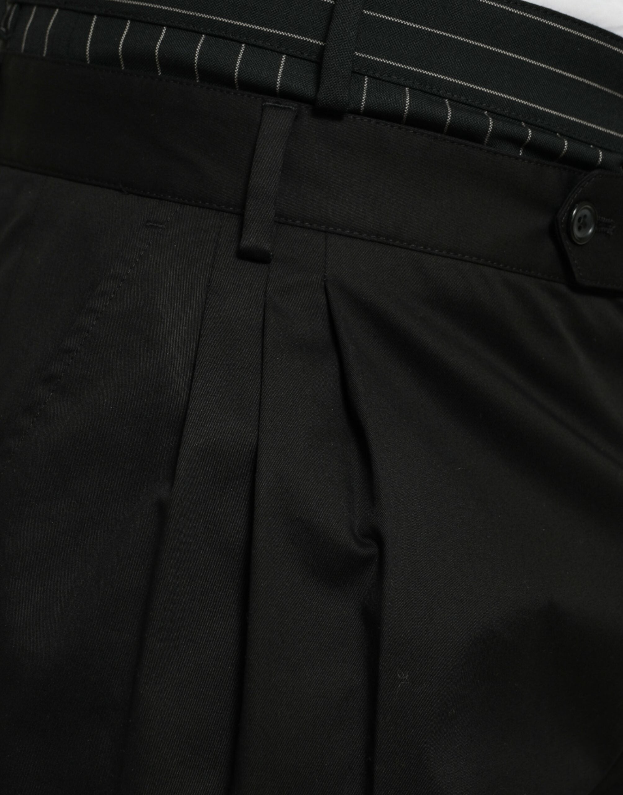 Dolce & Gabbana Black Cotton Stretch Cargo Bermuda Shorts Dolce & Gabbana
