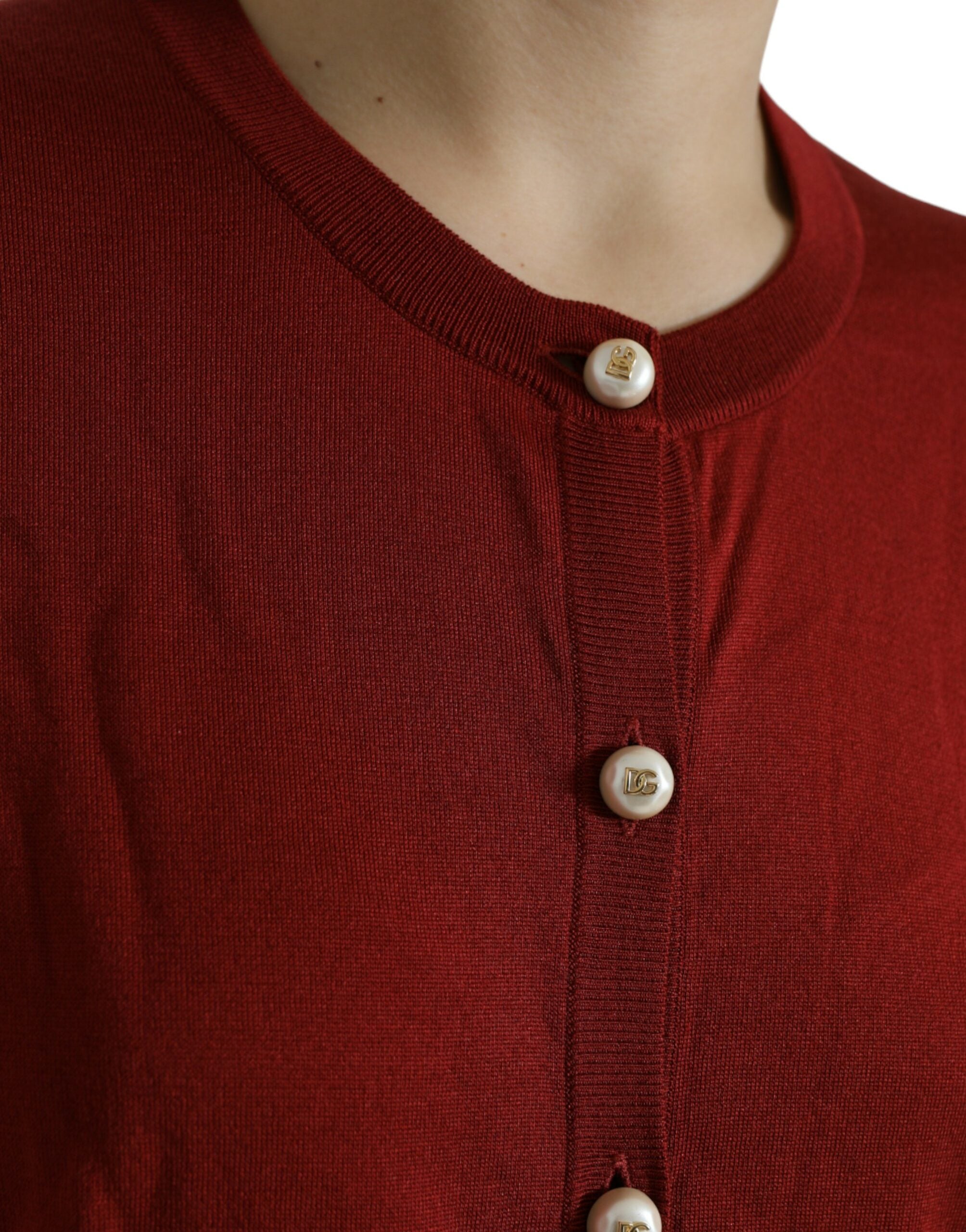 Dolce & Gabbana Multicolor Cardigan Color Block Silk Crewneck Sweater Dolce & Gabbana