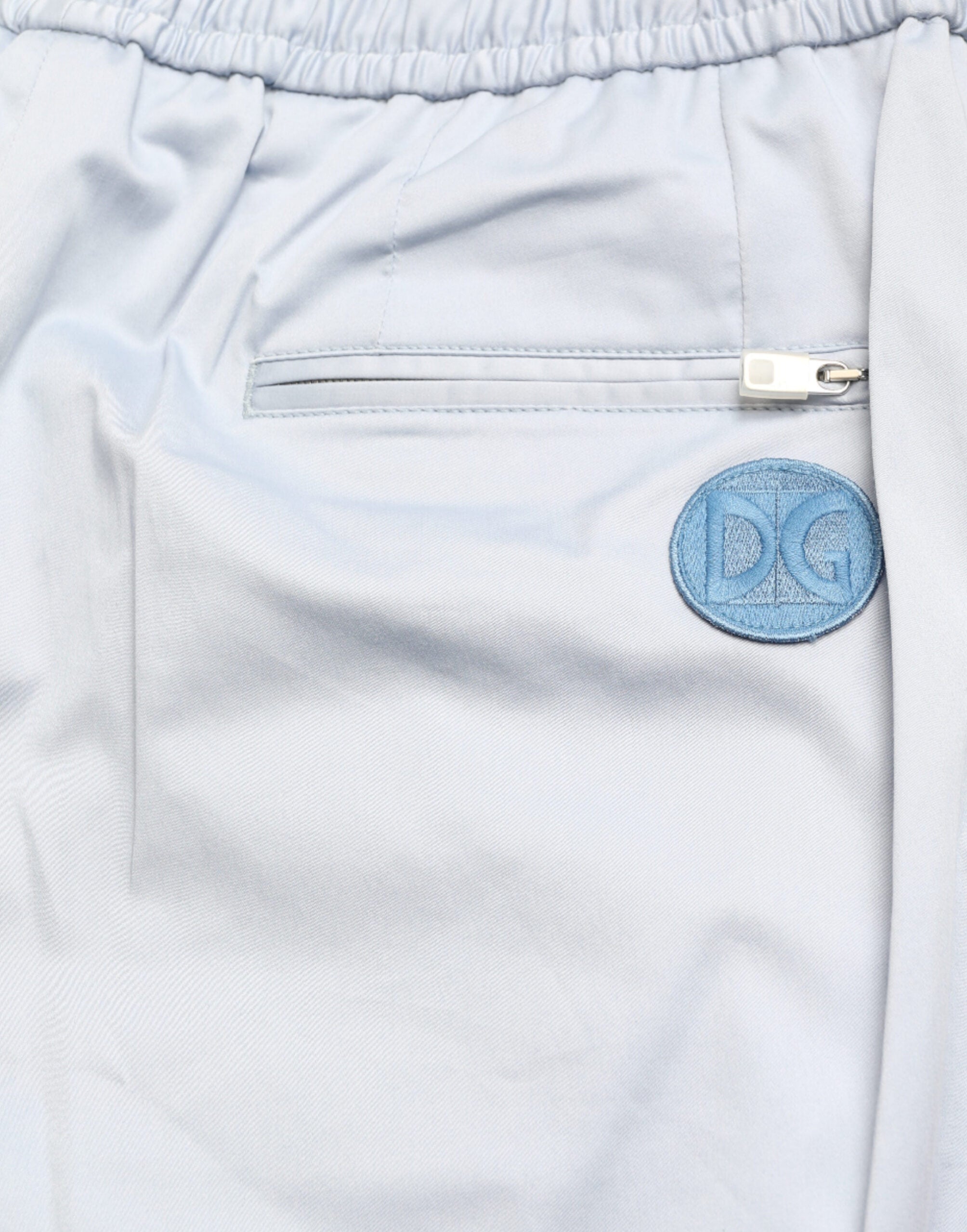 Dolce & Gabbana Light Blue Cotton Stretch Jogger Pants Dolce & Gabbana