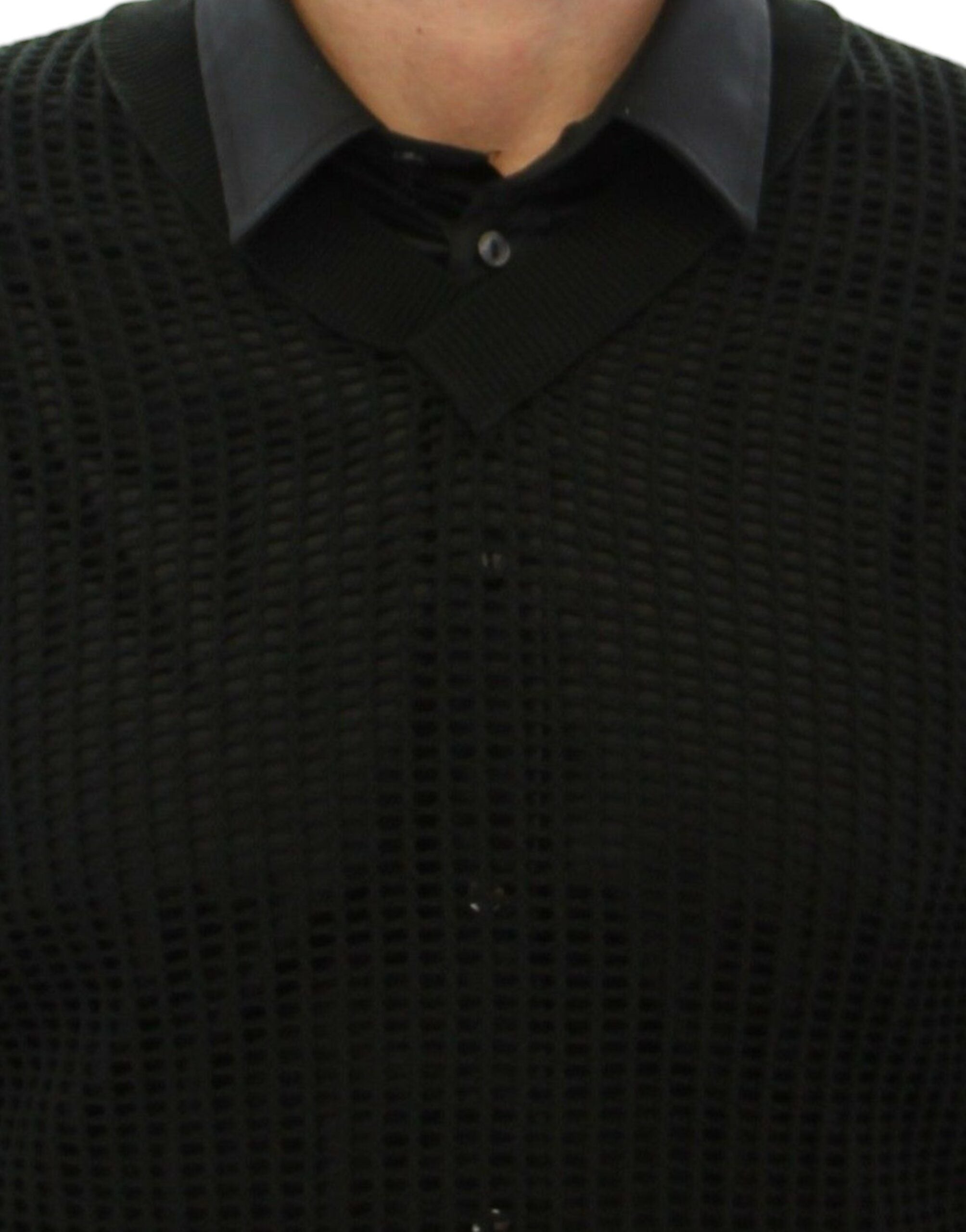Dolce & Gabbana Dark Green Runway Netz Pullover Netted Sweater Dolce & Gabbana