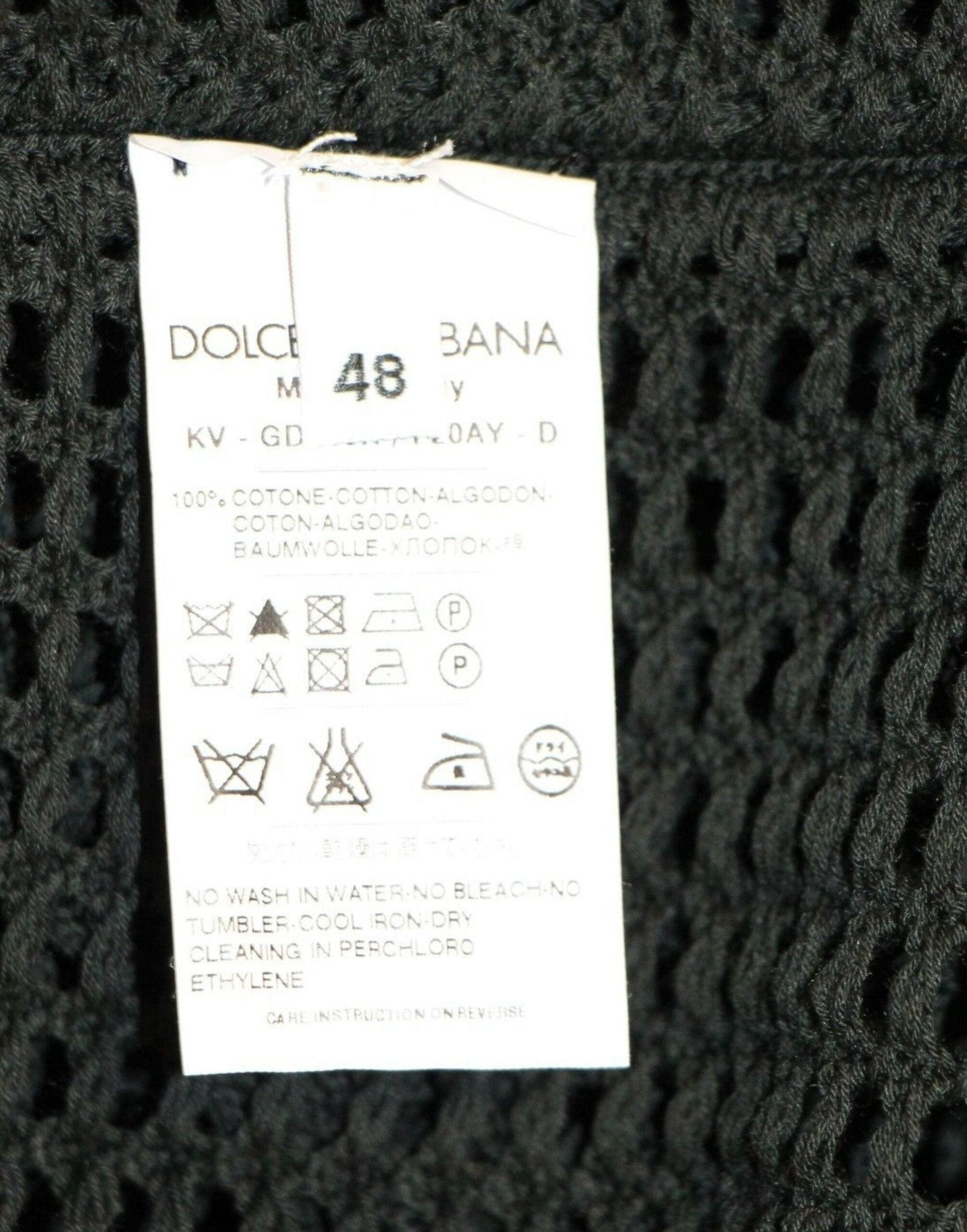 Dolce & Gabbana Dark Green Runway Netz Pullover Netted Sweater Dolce & Gabbana