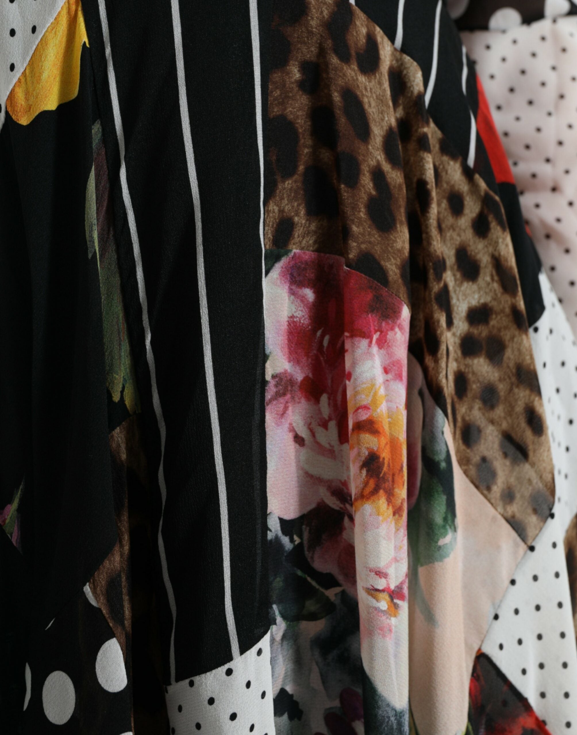 Dolce & Gabbana Multicolor Patchwork Floral Leopard Dress Dolce & Gabbana