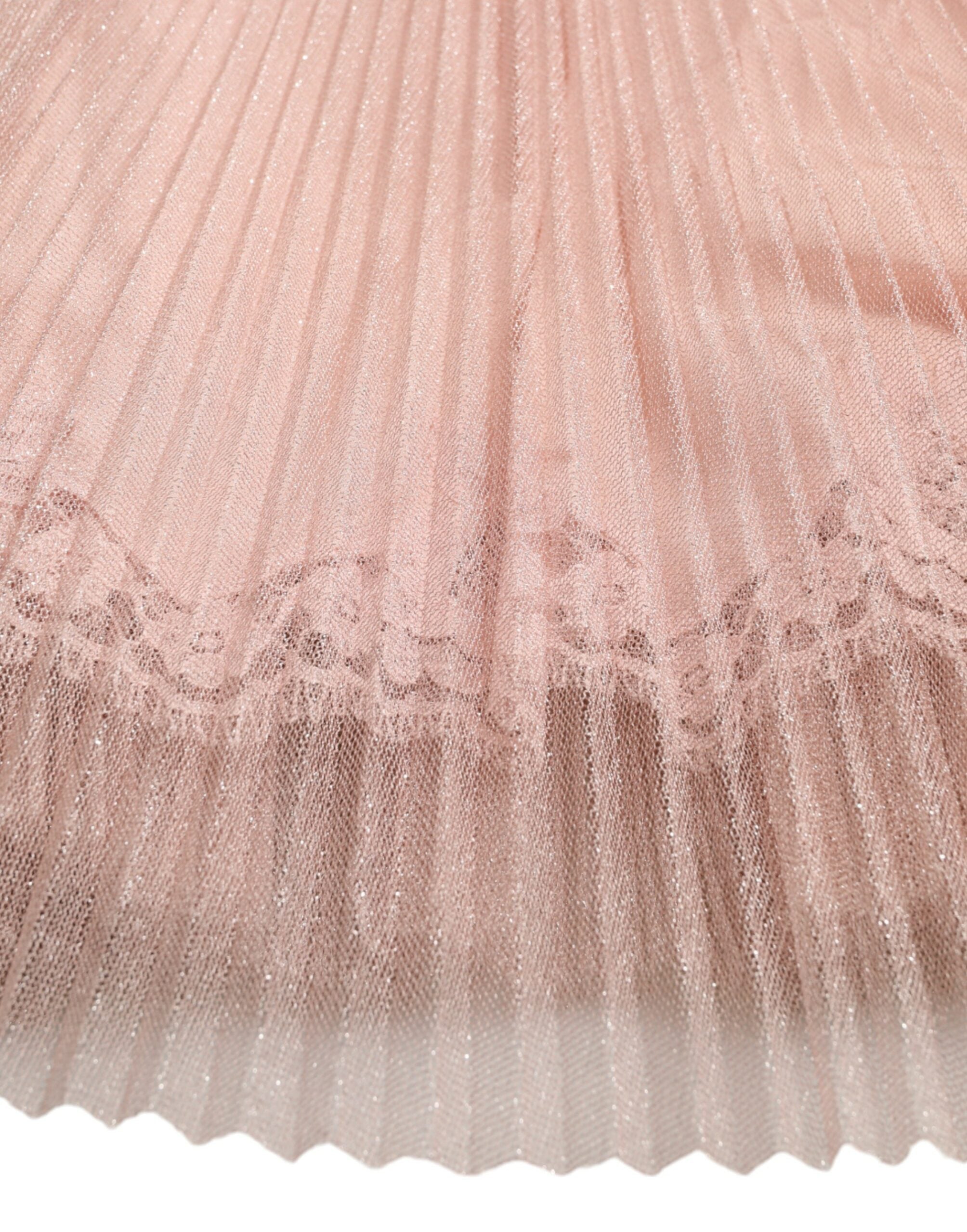 Dolce & Gabbana Pink One Shoulder Pleated Lame Tulle Dress Dolce & Gabbana