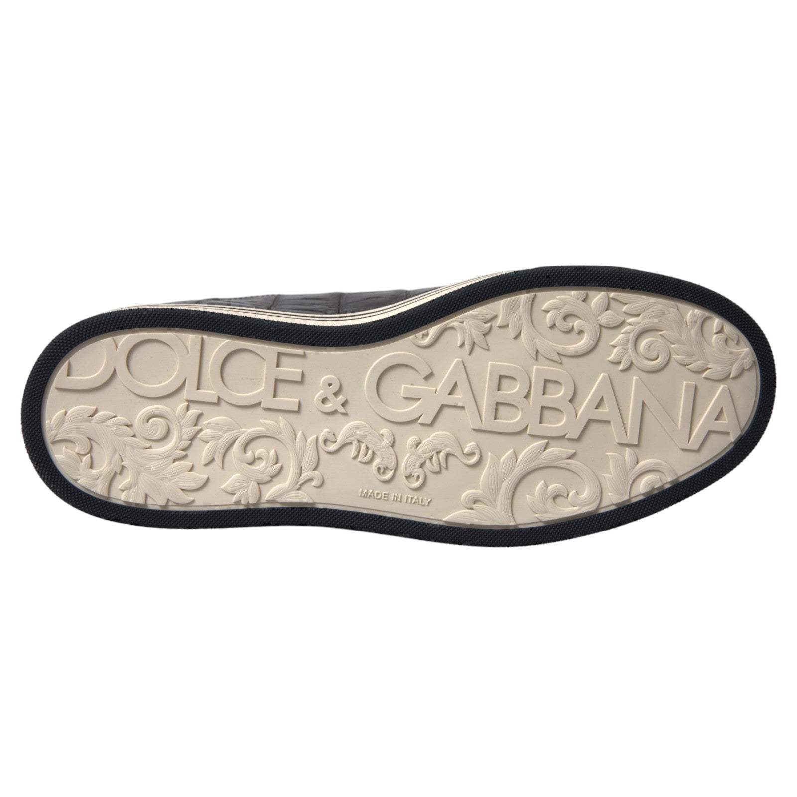 Dolce & Gabbana Brown Croc Exotic Leather Men Casual Sneakers Shoes Dolce & Gabbana