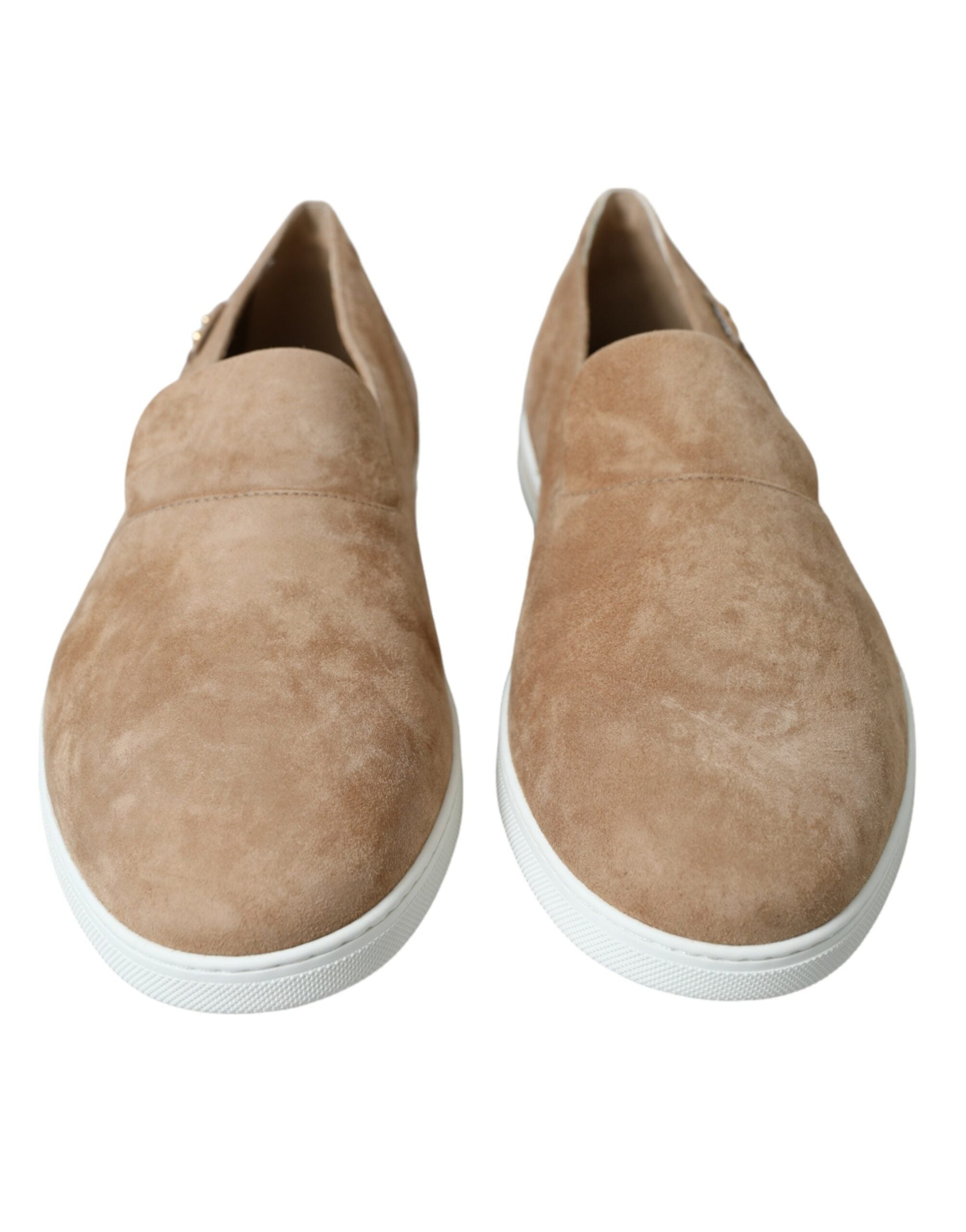 Dolce & Gabbana Beige Suede Caiman Men Loafers Slippers Shoes Dolce & Gabbana