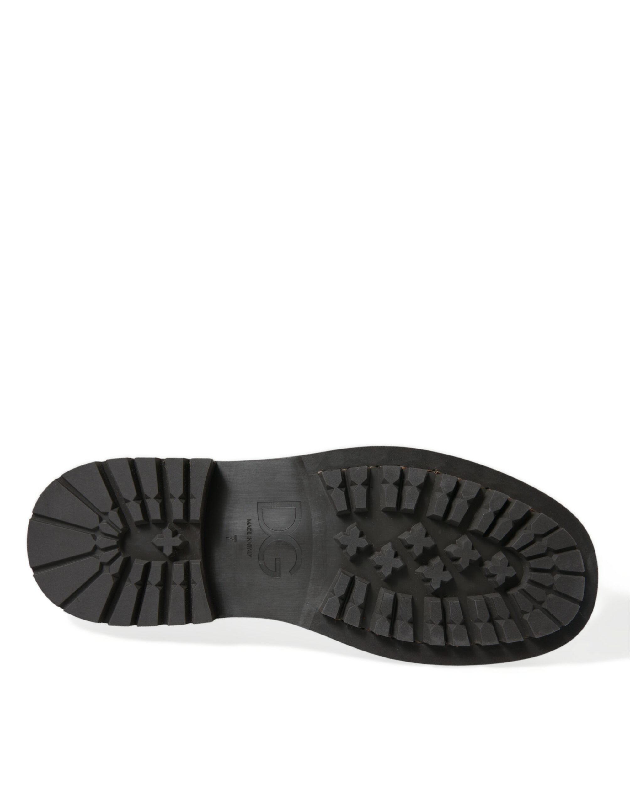 Dolce & Gabbana Brown Leather Lace Up Derby Men Dress Shoes Dolce & Gabbana