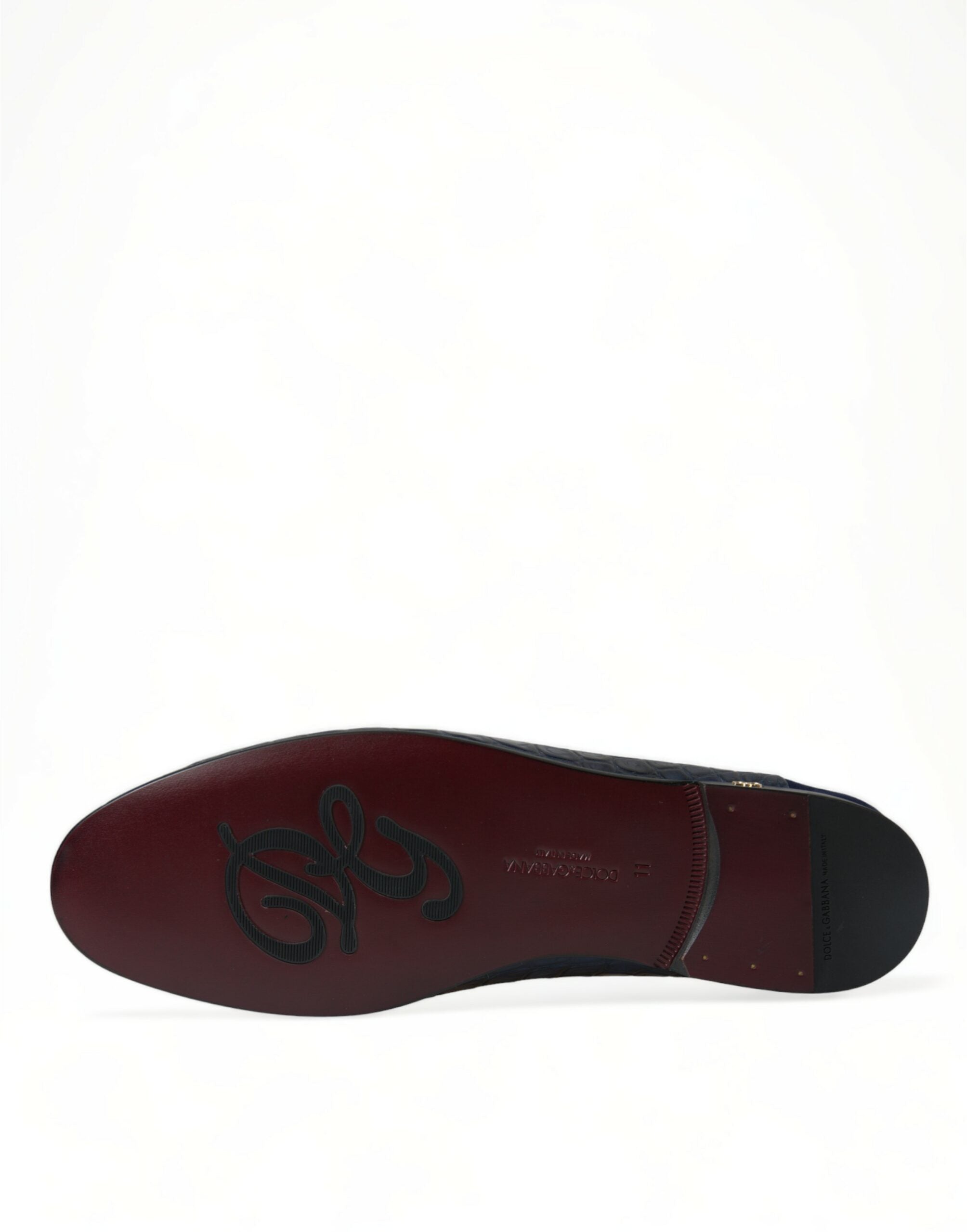 Dolce & Gabbana Blue Crocodile Leather Loafers Slip On Shoes Dolce & Gabbana