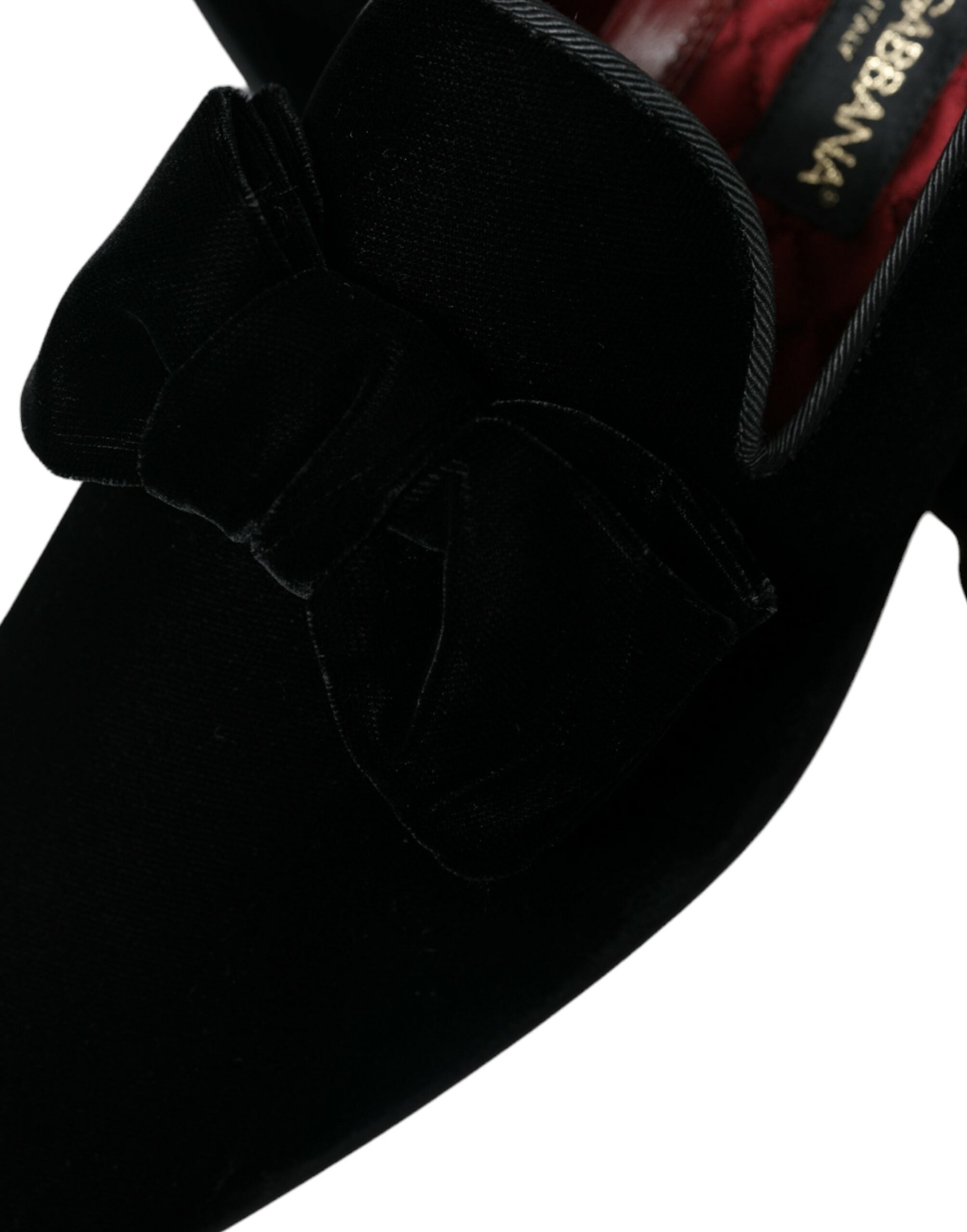 Dolce & Gabbana Black Velvet Loafers Formal Dress Shoes Dolce & Gabbana