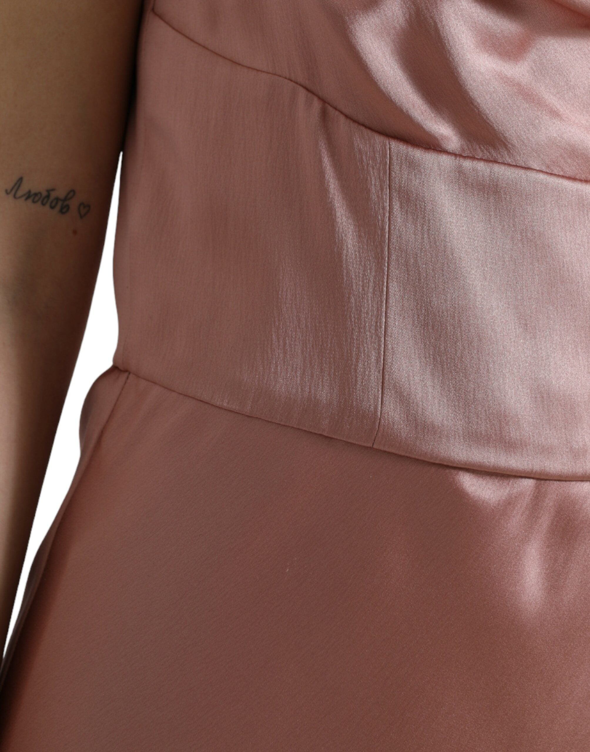 Dolce & Gabbana Pink Silk Spaghetti Straps Long Gown Dress Dolce & Gabbana