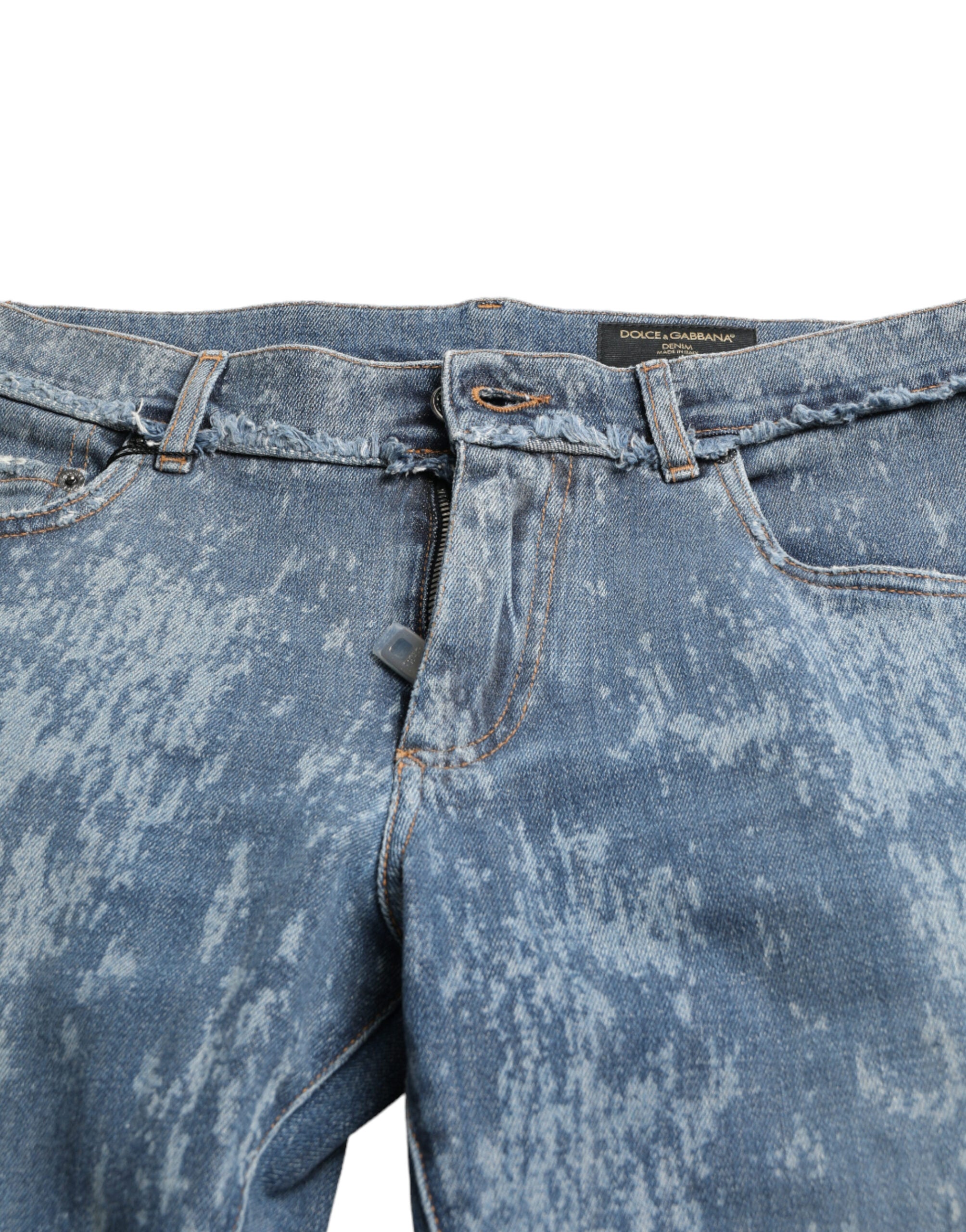 Dolce & Gabbana Blue Washed Skinny Cotton Stretch Denim Jeans Dolce & Gabbana