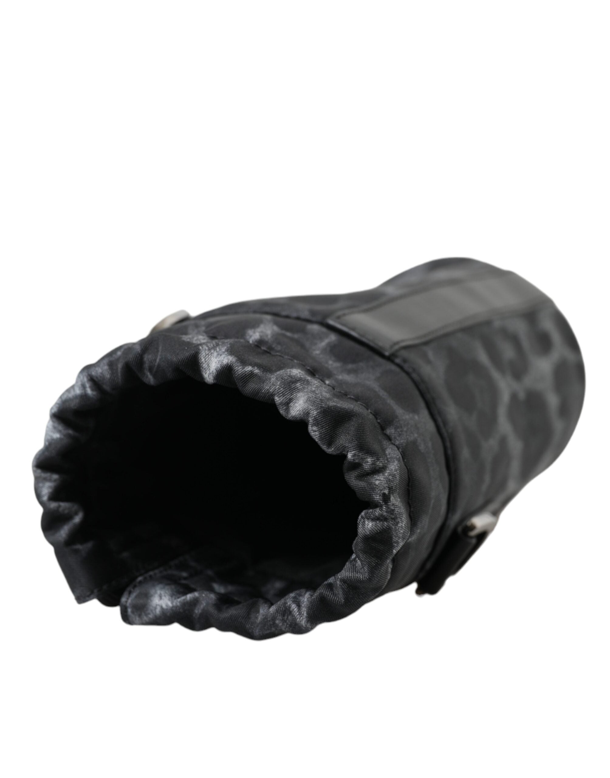 Dolce & Gabbana Black Leopard Round Slim Tote Bottle Cage Bag Dolce & Gabbana