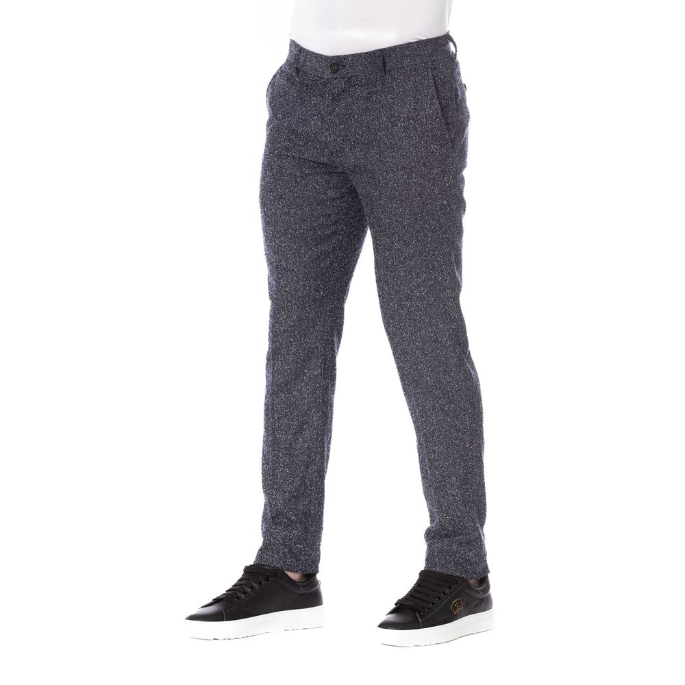 Trussardi Black Cotton Men Pant Trussardi