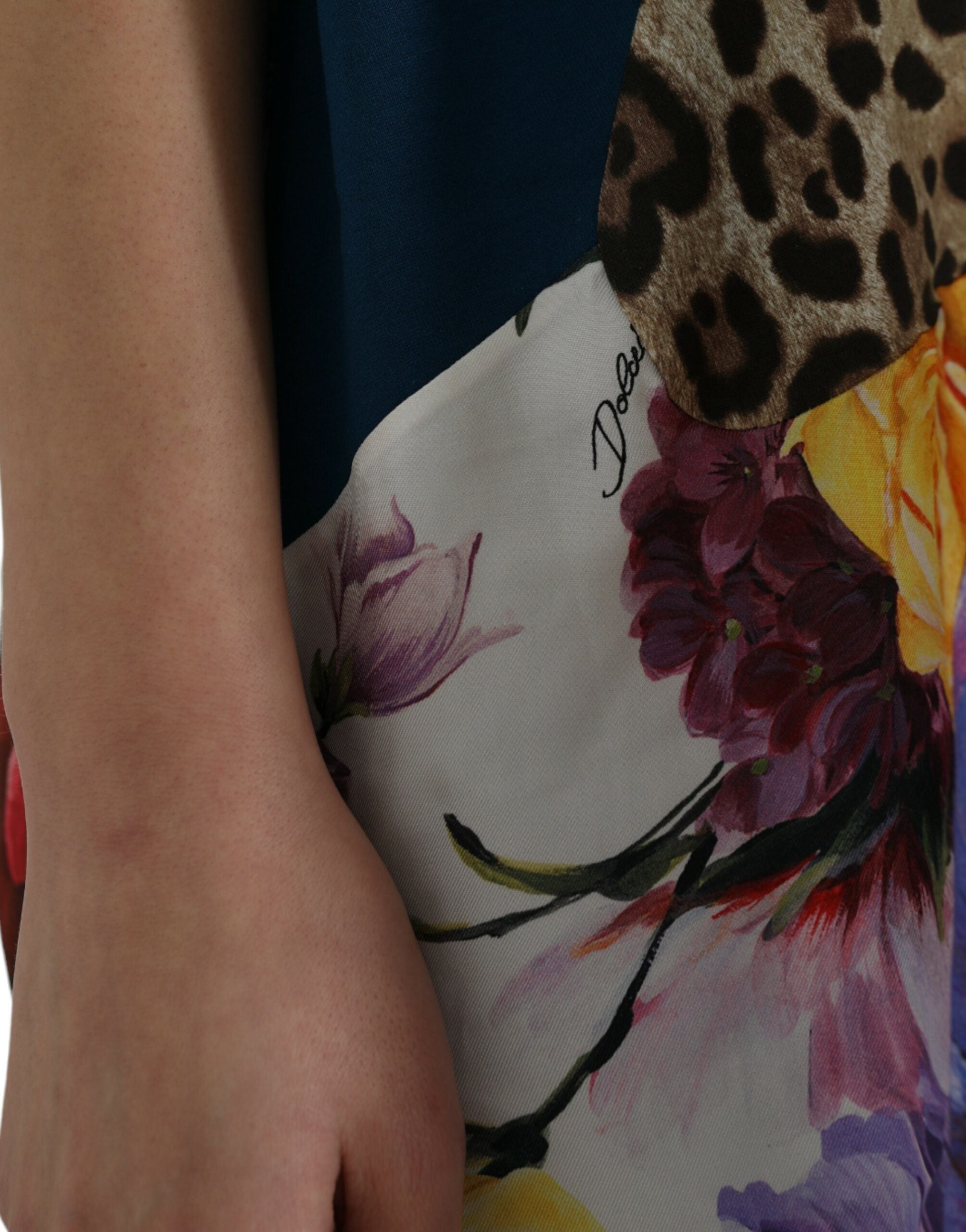 Dolce & Gabbana Multicolor Patchwork Cotton Silk Blouse Top Dolce & Gabbana
