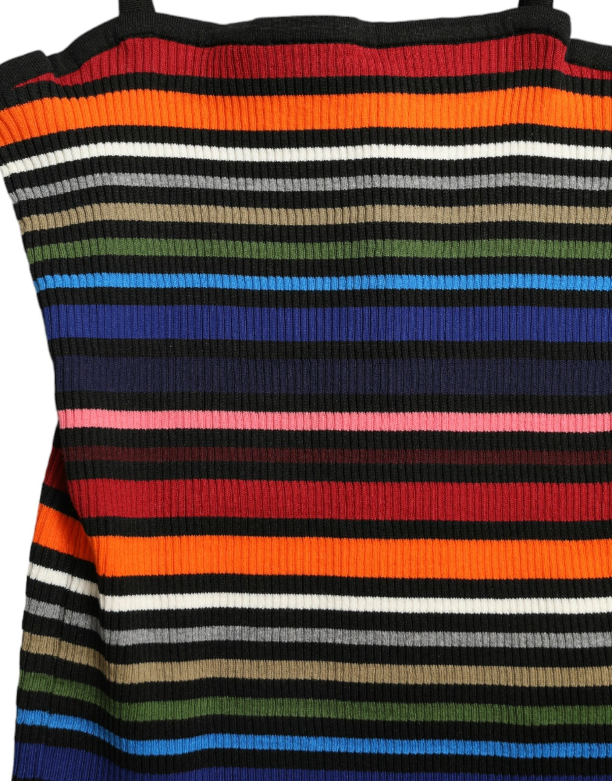 Dolce & Gabbana Multicolor Stripes Spaghetti Strap Tank Top Dolce & Gabbana
