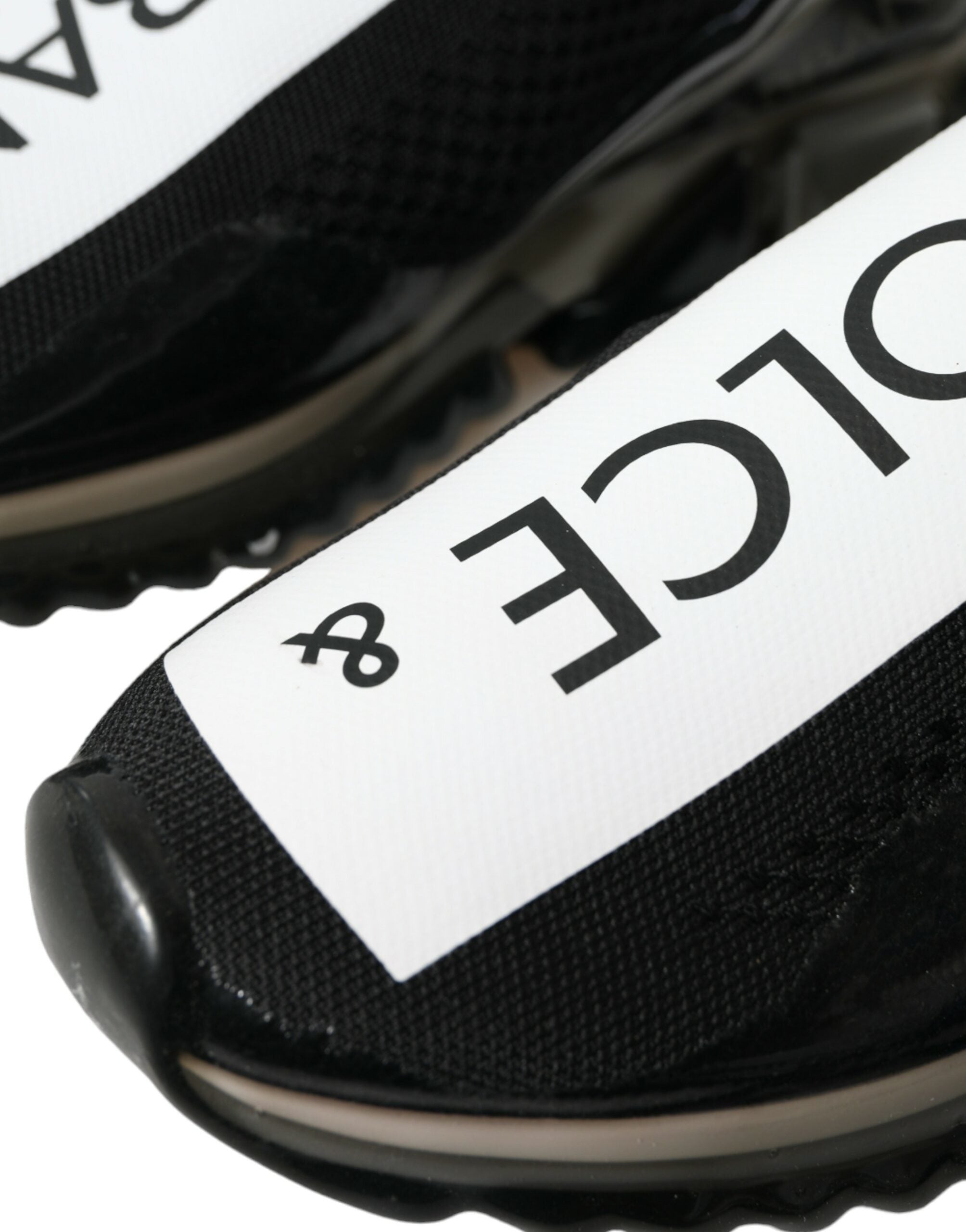 Dolce & Gabbana Black White Slip On Sneakers Sorrento Shoes Dolce & Gabbana