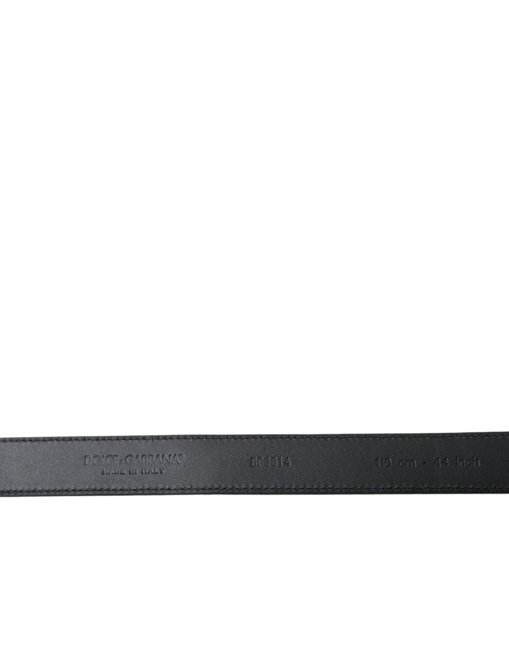 Dolce & Gabbana Black Goat Leather Antique Metal Buckle Belt Dolce & Gabbana