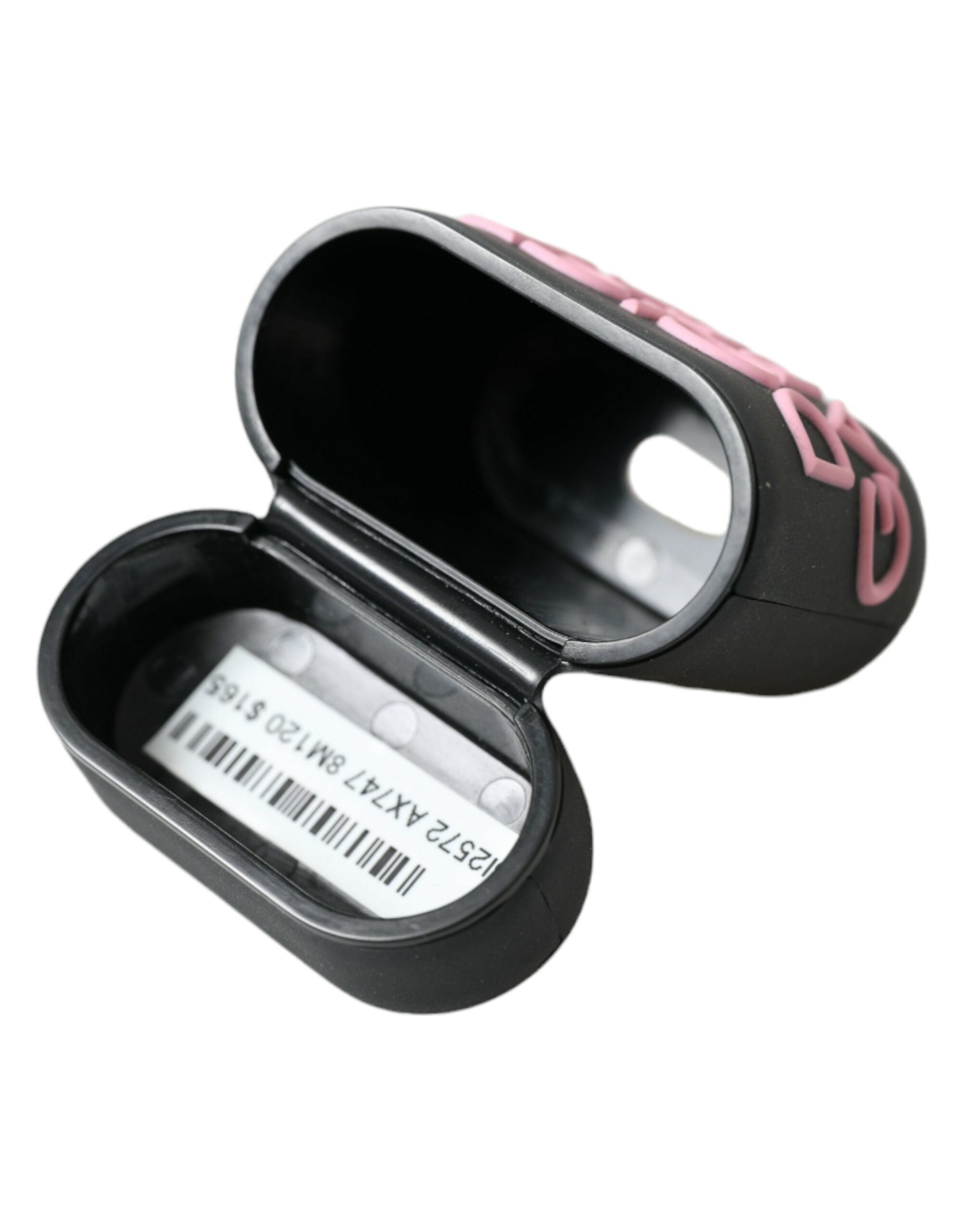 Dolce & Gabbana Black Pink Silicone Embossed Logo Airpods Case Dolce & Gabbana