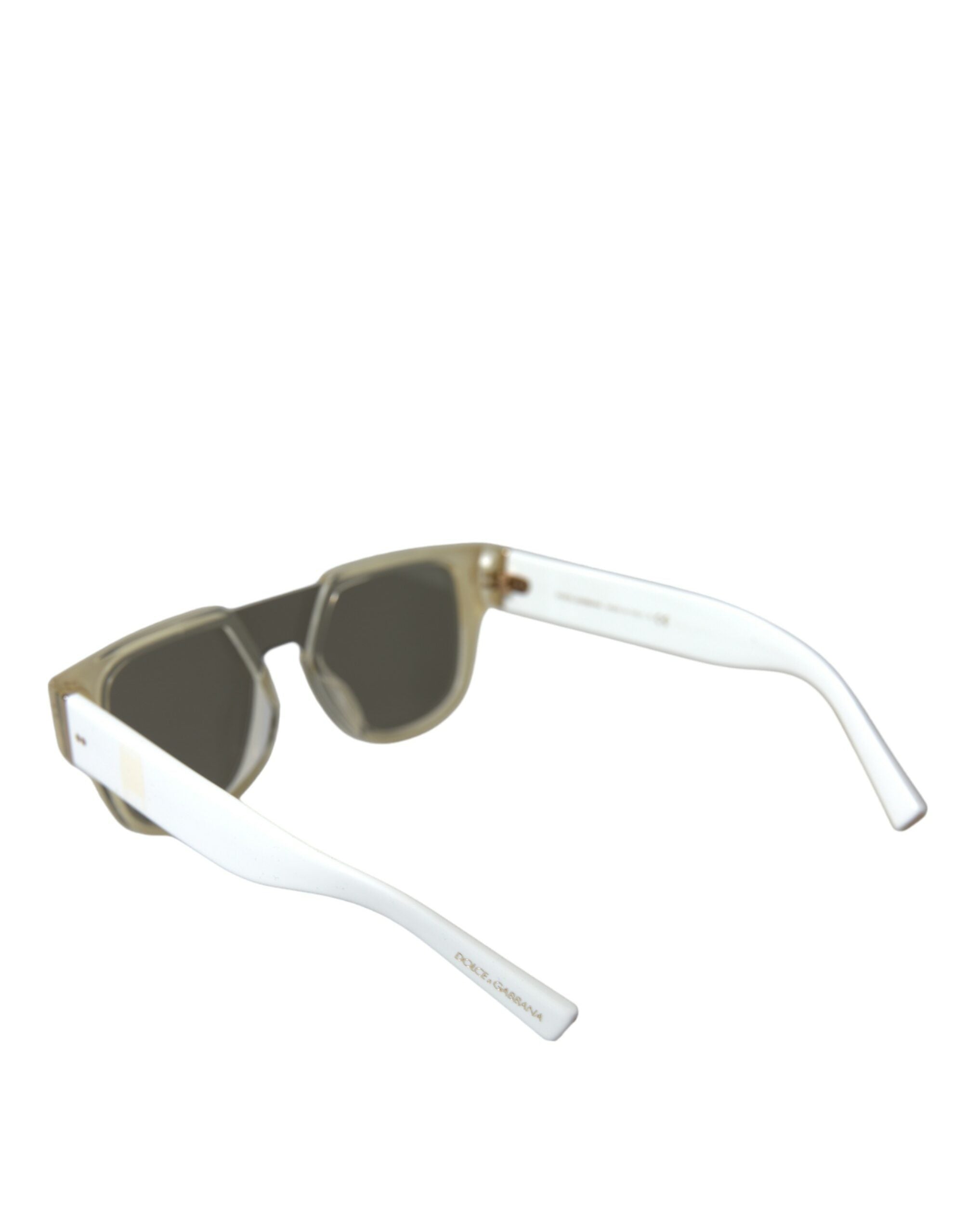 Dolce & Gabbana White Acetate Mirror Lenses DG4356 Sunglasses Dolce & Gabbana