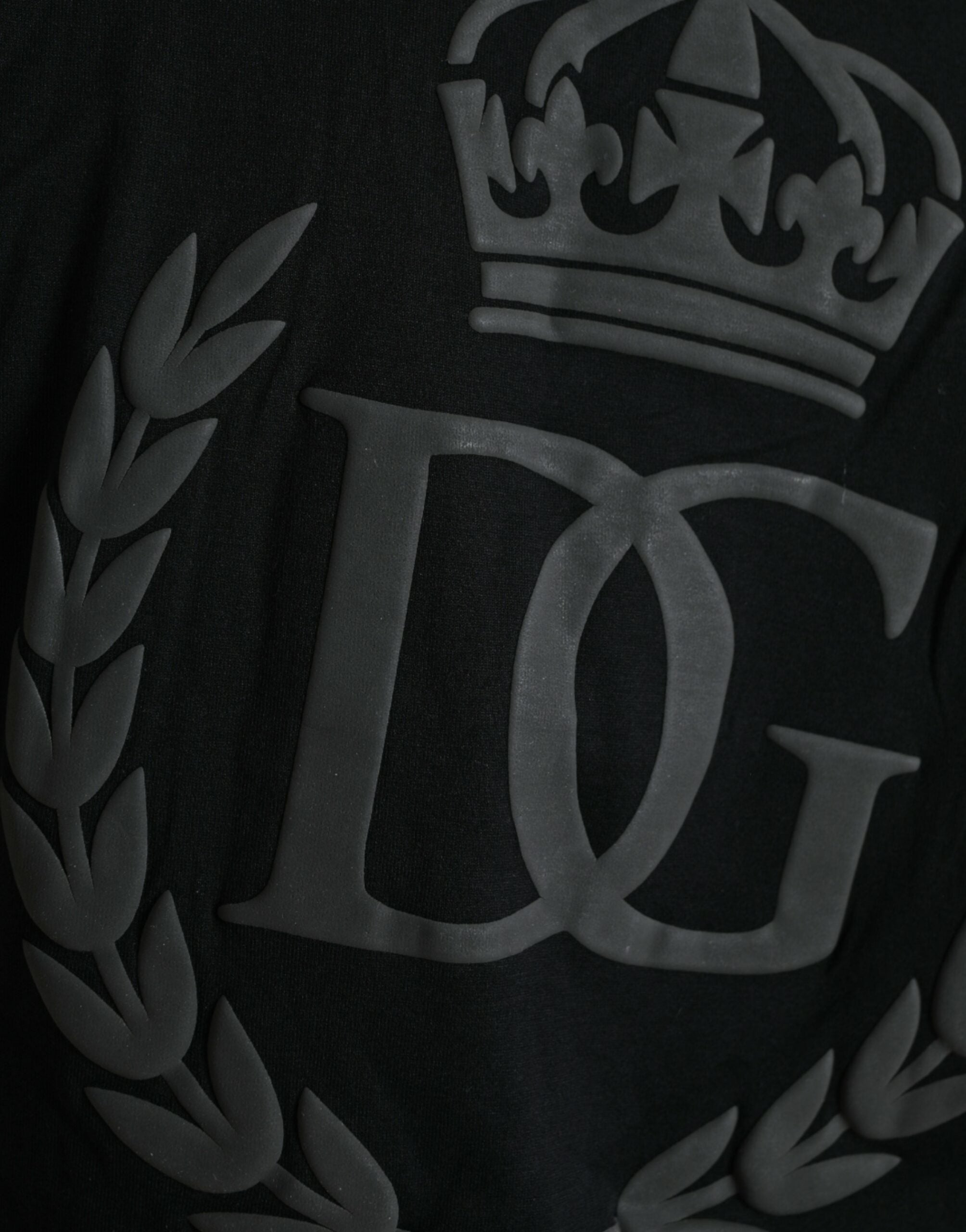 Dolce & Gabbana Black Logo Embossed Crew Neck Short Sleeves T-shirt Dolce & Gabbana
