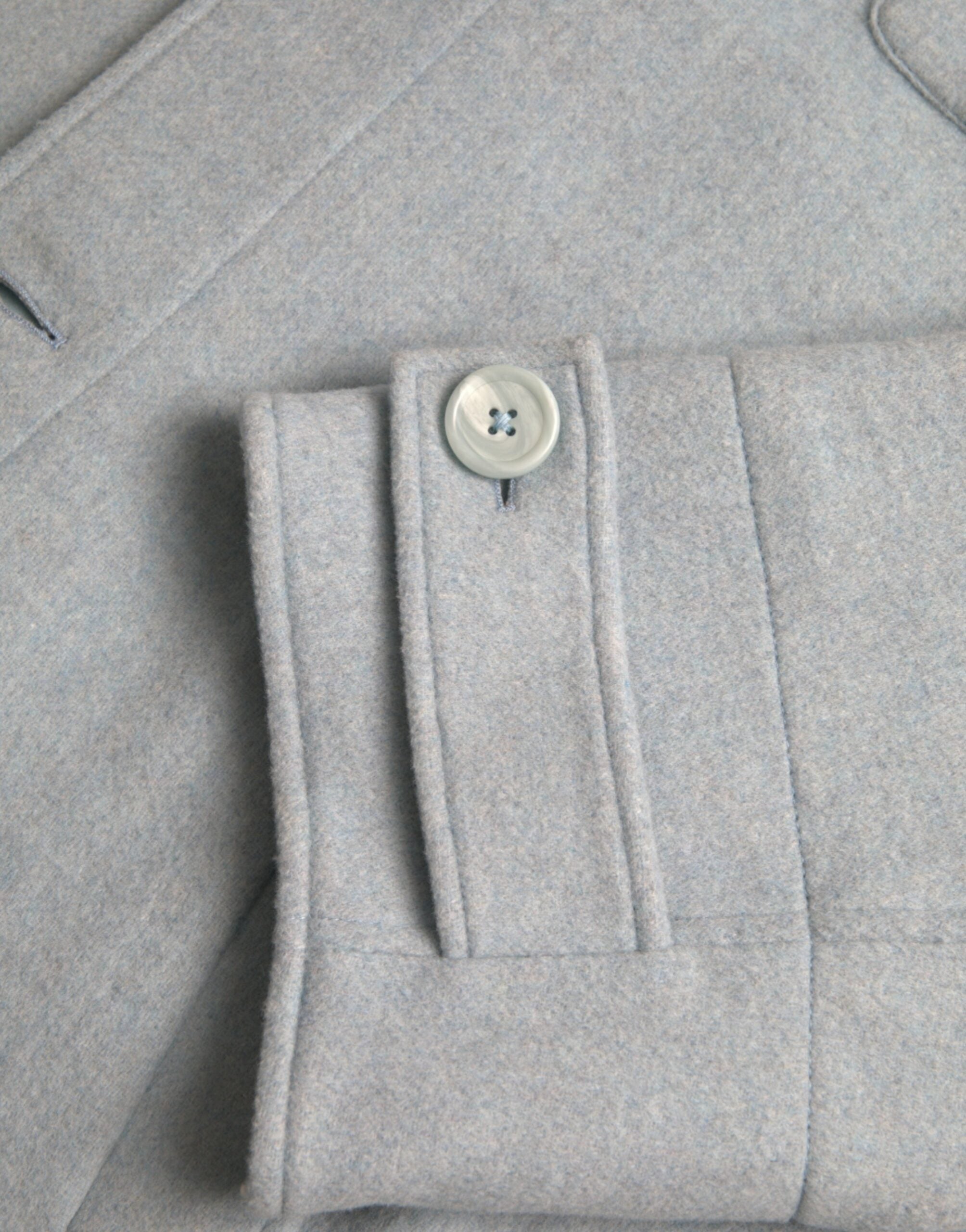 Dolce & Gabbana Light Blue Wool Button Trench Coat Jacket Dolce & Gabbana