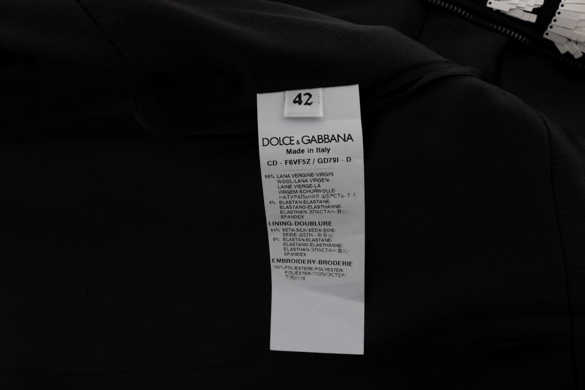 Dolce & Gabbana Multicolored Striped Sequined Stretch Dress Dolce & Gabbana