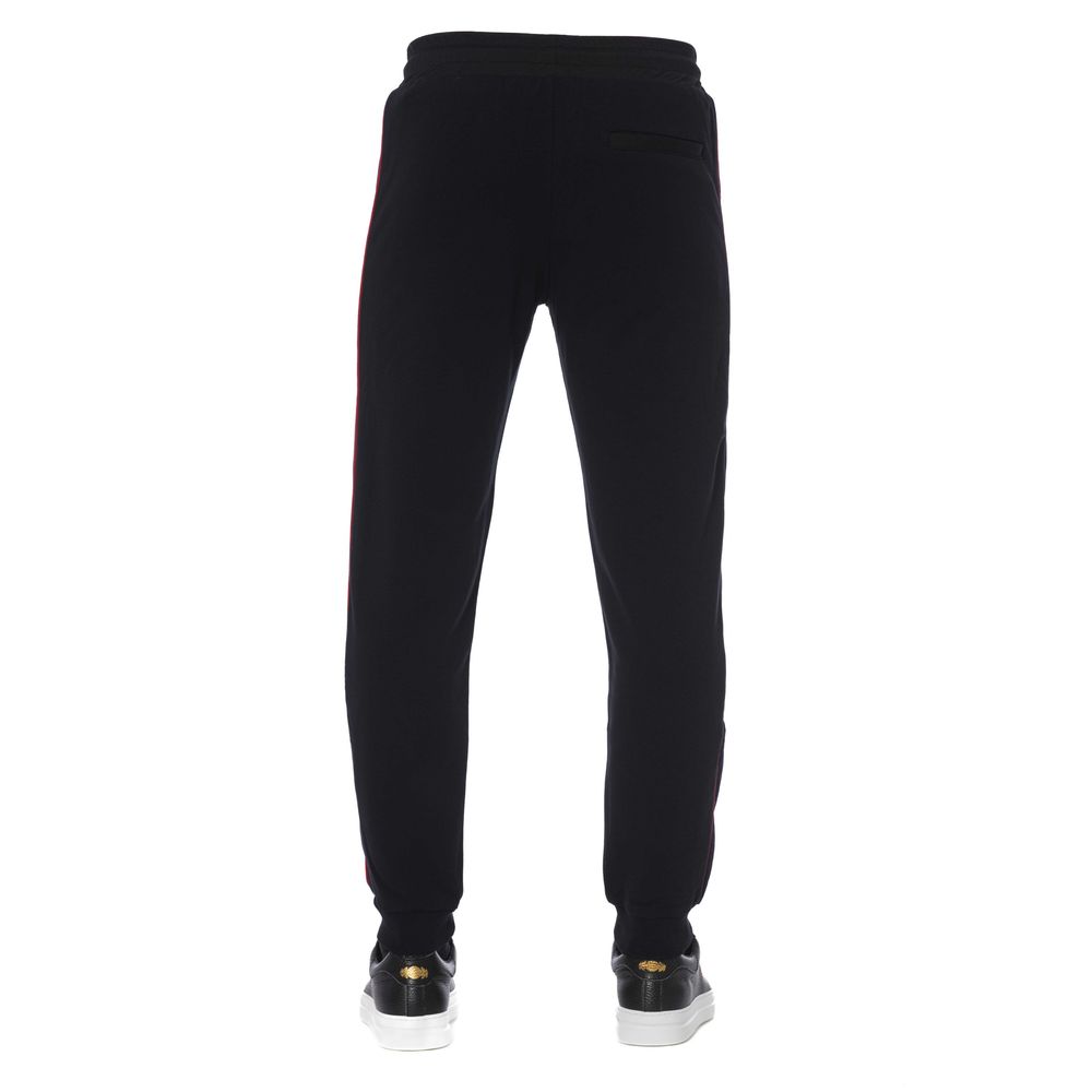 Trussardi Black Cotton Men Sports Pants Trussardi