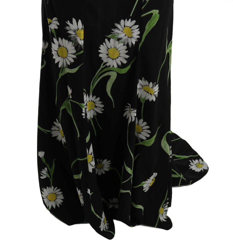 Dolce & Gabbana Sunflower Silk Stretch Sheath Dress Dolce & Gabbana