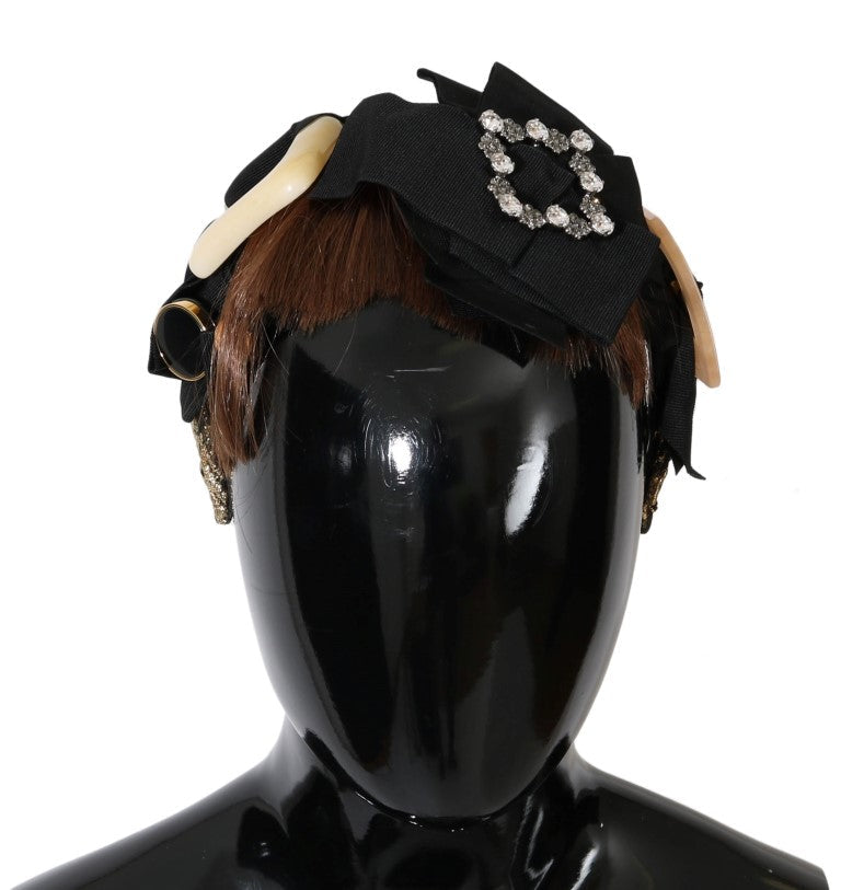 Dolce & Gabbana Clear Crystal Brown Hair Headband Dolce & Gabbana
