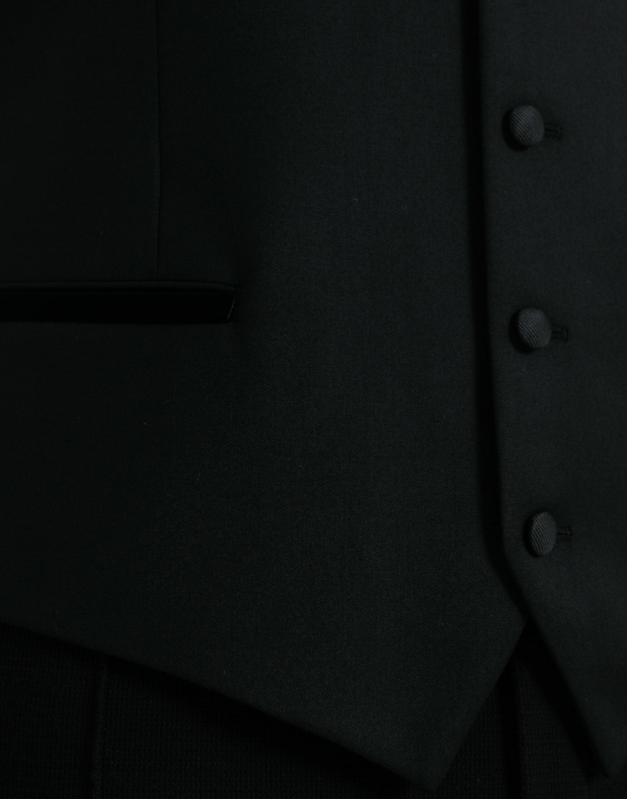 Dolce & Gabbana Black Silk Waistcoat Dress Formal Vest Dolce & Gabbana