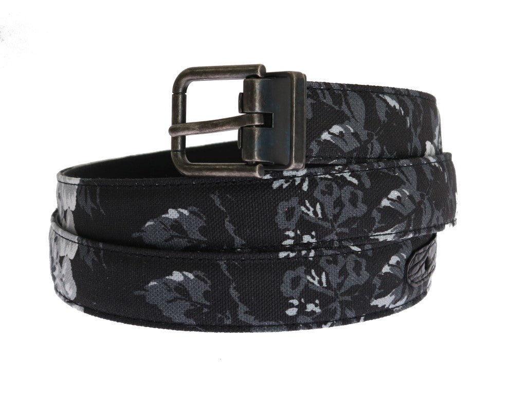 Dolce & Gabbana Black Cayman Linen Leather Belt Dolce & Gabbana