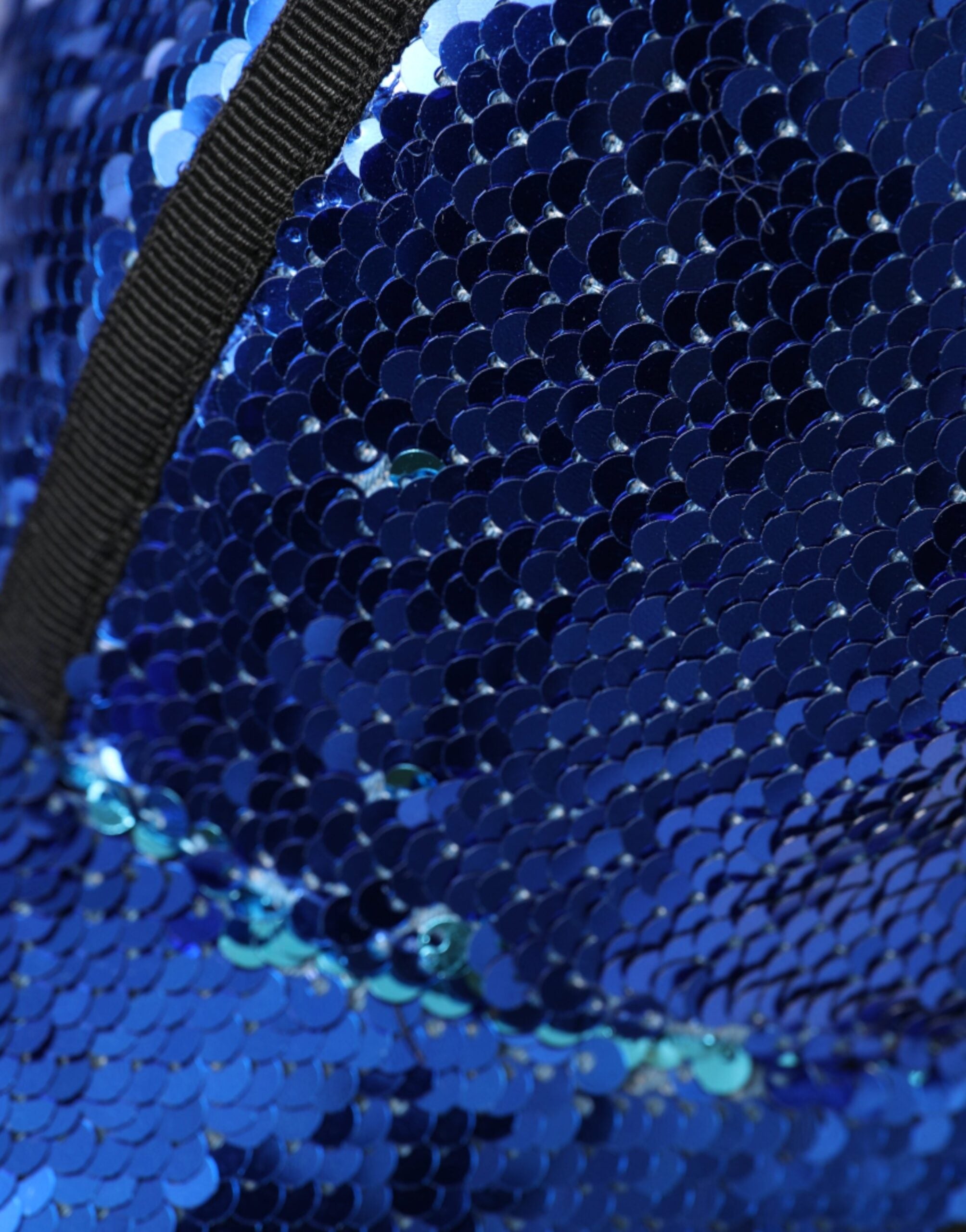 Dolce & Gabbana Royal Blue Sequin Baseball Hat Men Dolce & Gabbana