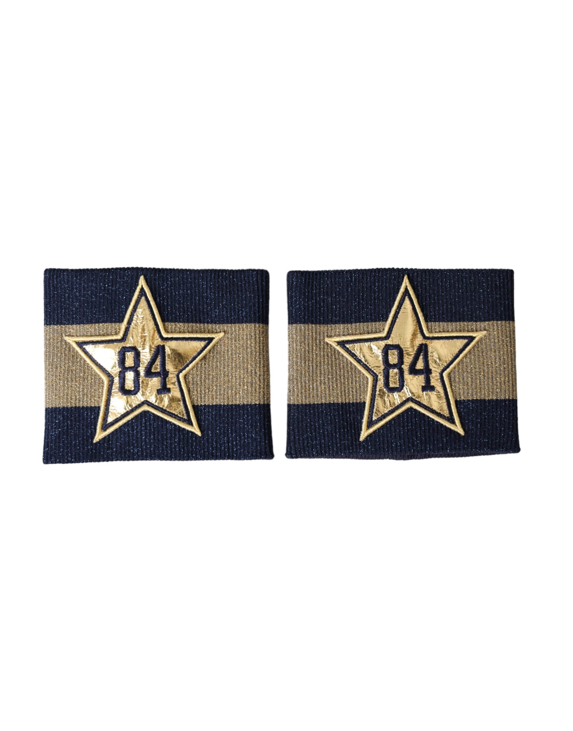 Dolce & Gabbana Black Gold Logo Star 84 Viscose Wristband Dolce & Gabbana
