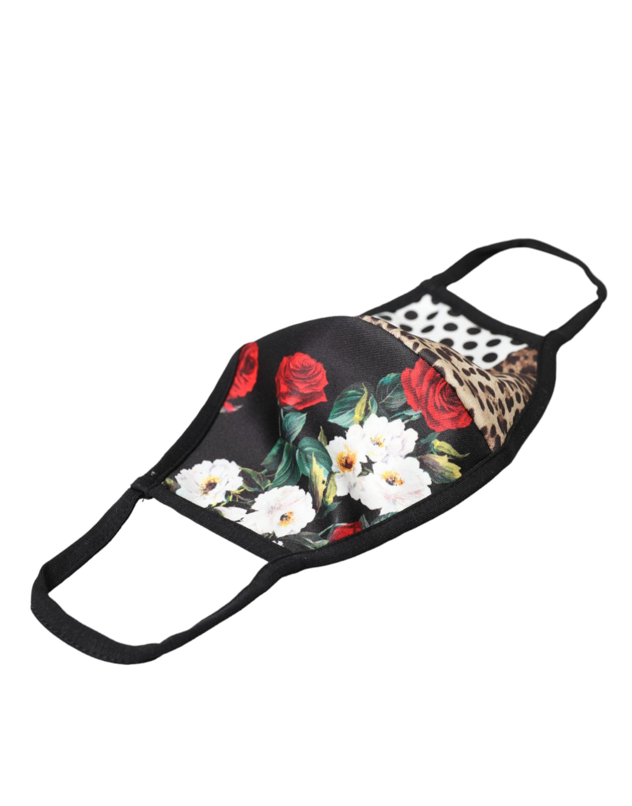 Dolce & Gabbana Multicolor Leopard Floral Elastic Ear Strap Face Mask Dolce & Gabbana