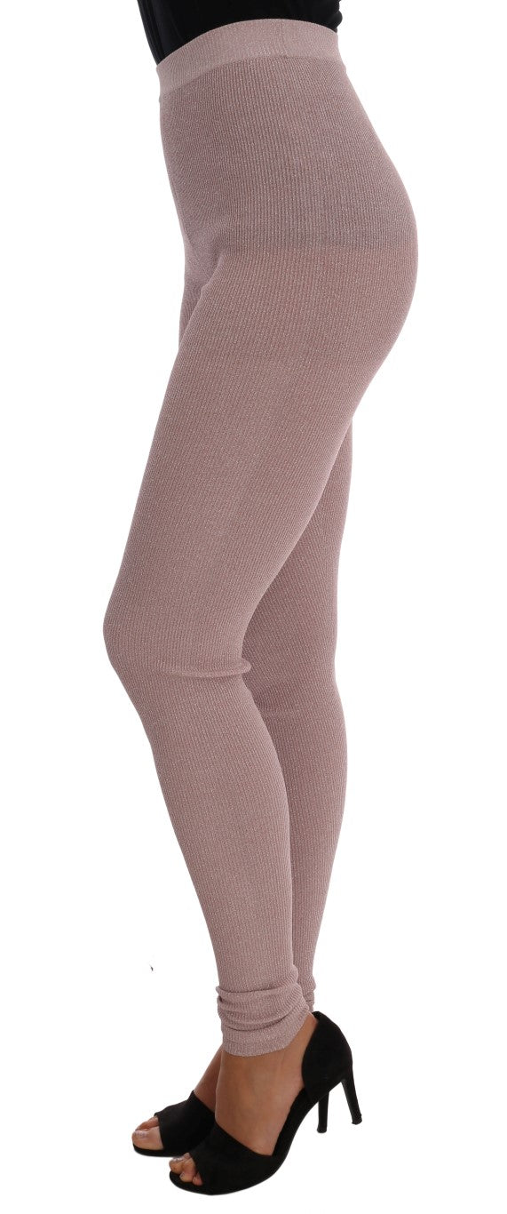 Dolce & Gabbana Pink Stretch Waist Tights Stockings Dolce & Gabbana