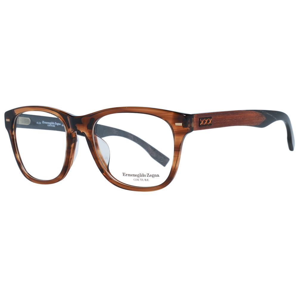 Ermenegildo Zegna Brown Plastic Glasses (Frames) Ermenegildo Zegna