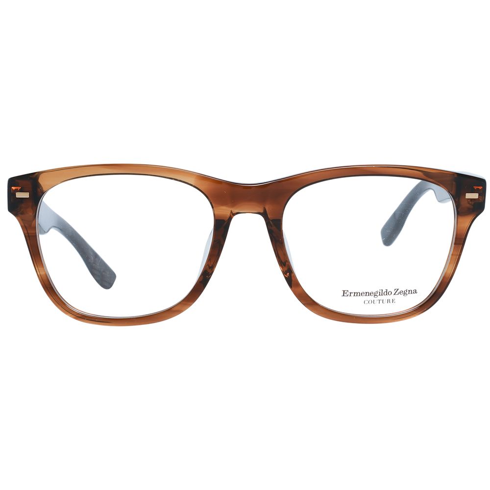 Ermenegildo Zegna Brown Plastic Glasses (Frames) Ermenegildo Zegna