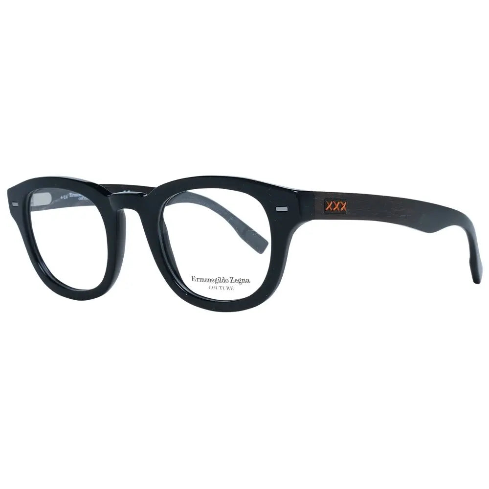 Ermenegildo Zegna Black Plastic Glasses (Frames) Ermenegildo Zegna