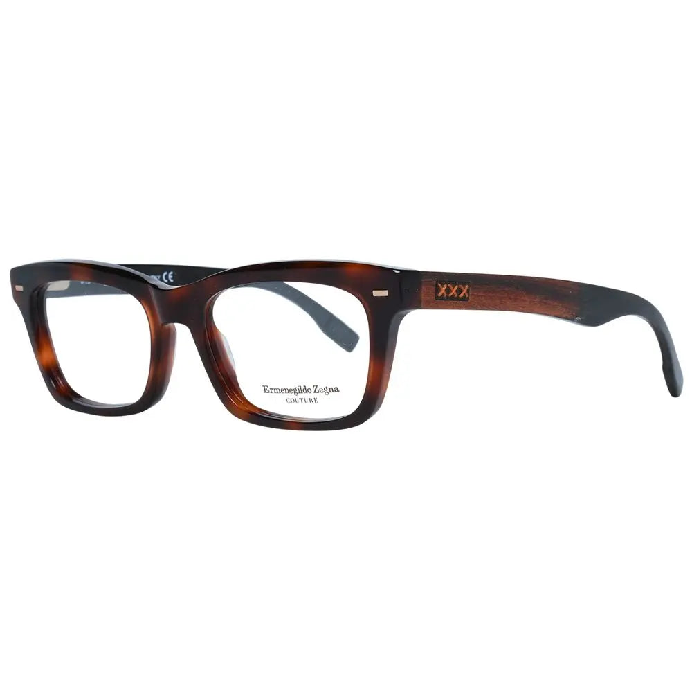 Ermenegildo Zegna Brown Plastic Glasses (Frames) Ermenegildo Zegna