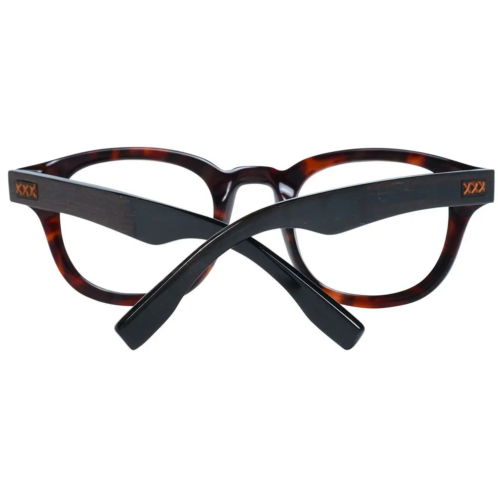 Ermenegildo Zegna Brown Plastic Glasses (Frames) Ermenegildo Zegna