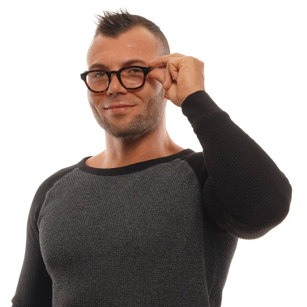 Ermenegildo Zegna Brown Plastic Glasses (Frames) Ermenegildo Zegna