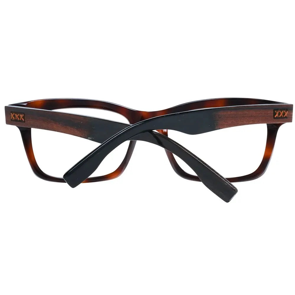 Ermenegildo Zegna Brown Plastic Glasses (Frames) Ermenegildo Zegna
