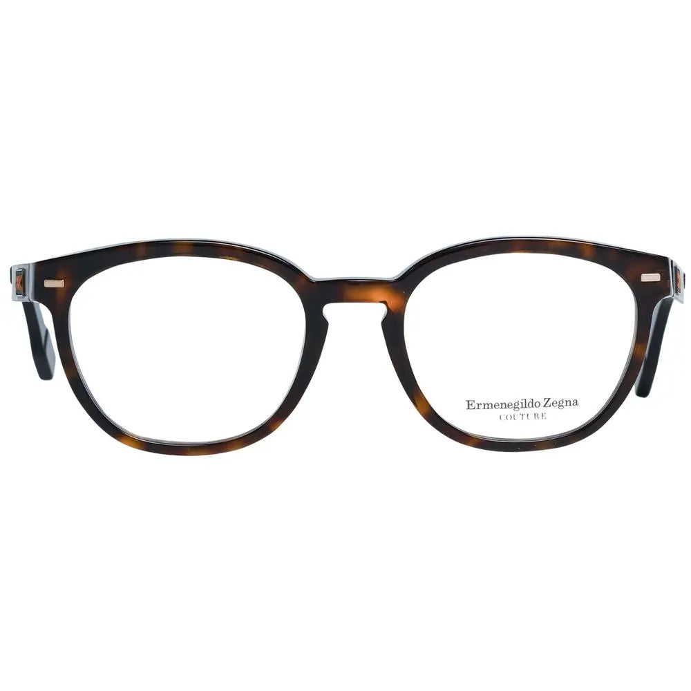 Ermenegildo Zegna Brown Plastic Glasses (Frames) Ermenegildo Zegna